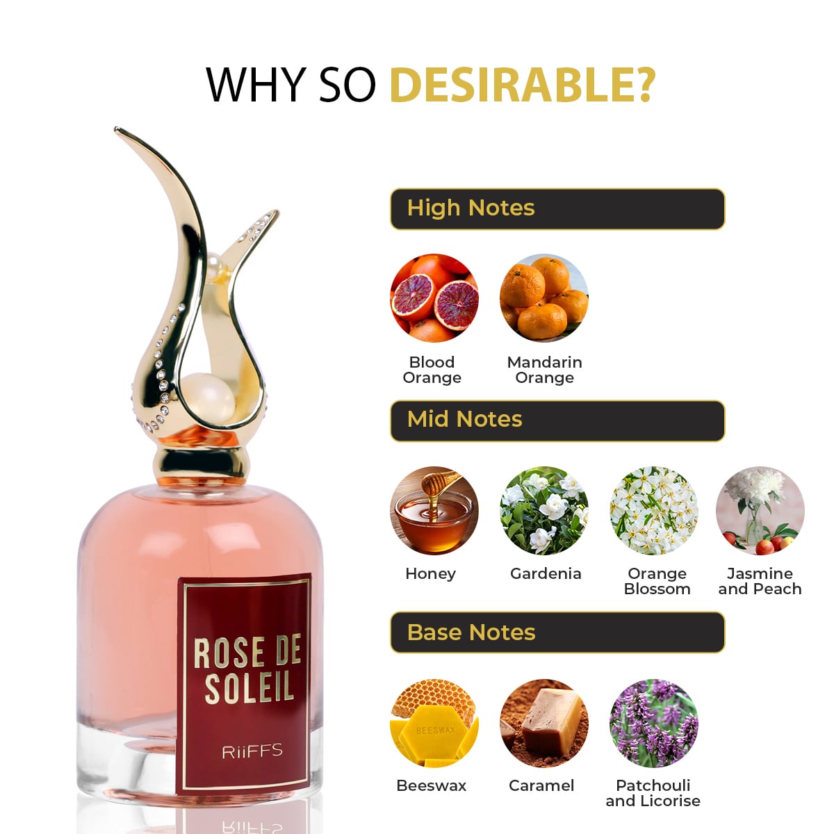 RIIFFS ROSE DE SOLEIL FOR WOMEN