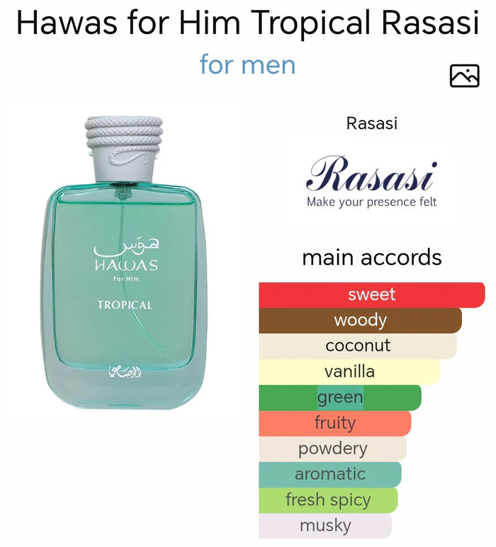 RASASI HAWAS TROPICAL for him